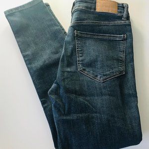 Zara Skinny Jeans, Women's Sz 8, medium Wash, Blue Denim, Organic Cotton
